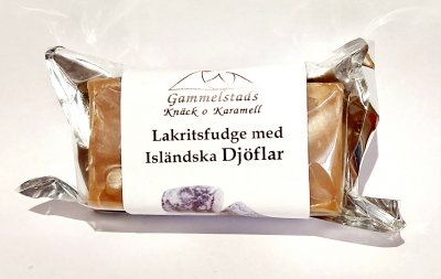 Lakritsfudge med Isländska Djöflar, ca: 75-90gr, Gammelstads Knäck & Karamell