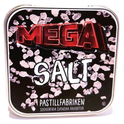 Mega Salt pastill (sockerfri) 25gr Pastillfabriken